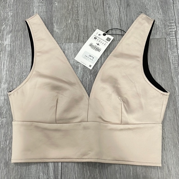 Zara satin crop / bra top - Picture 1 of 4